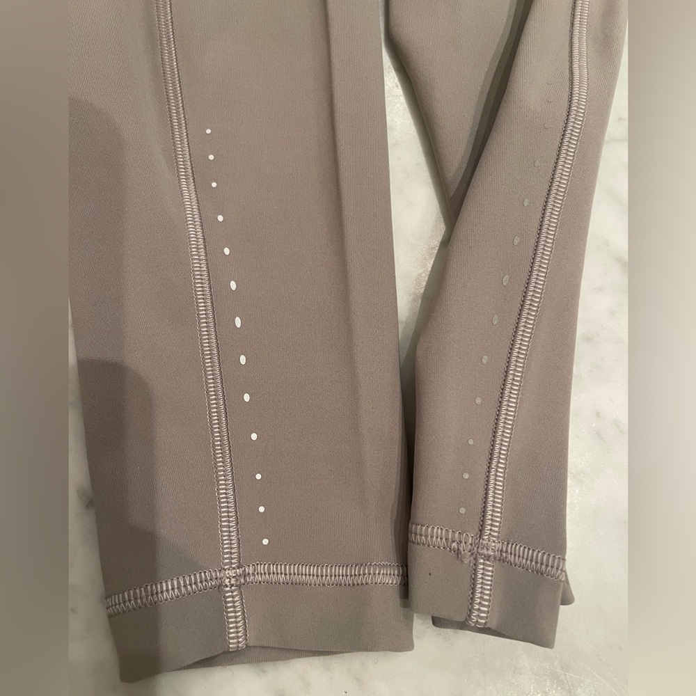 Lululemon Reflective Dot Leggings with pockets. 4. Taupe.